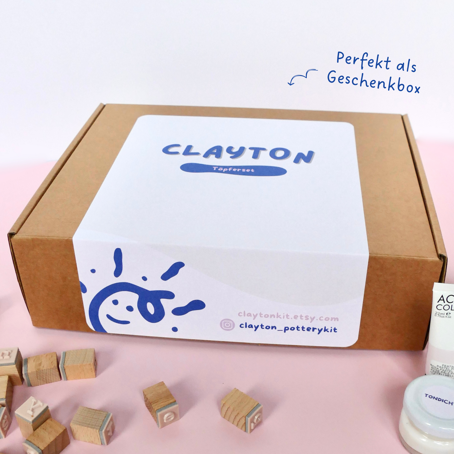 ClaytonKit Töpferset zuhause Töpfern ohne Brennofen perfekt als Geschenk