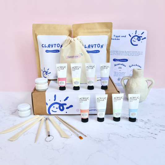 ClaytonKit Töpferset zuhause Töpfern ohne Brennofen perfekt als Geschenk
